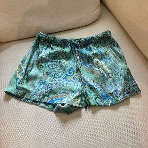 Zara Silk Paisley Shorts